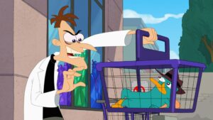 Phineas and Ferb Doofenshmirtz traps Perry