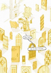 The Lion and Wizard in The Mythmakers graphic novel