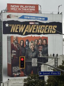Thunderbolts* billboard changed to *The New Avengers