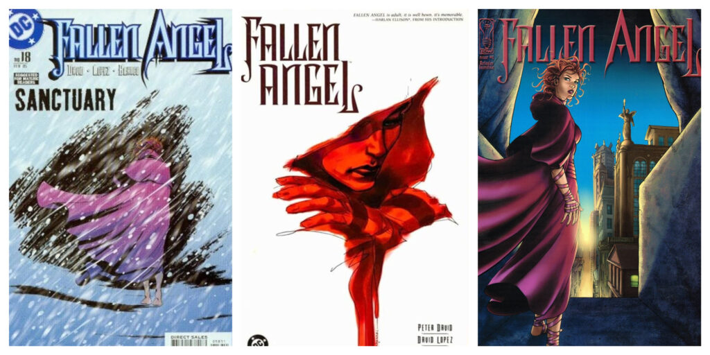 DC, IDW, and trade covers of Fallen Angel