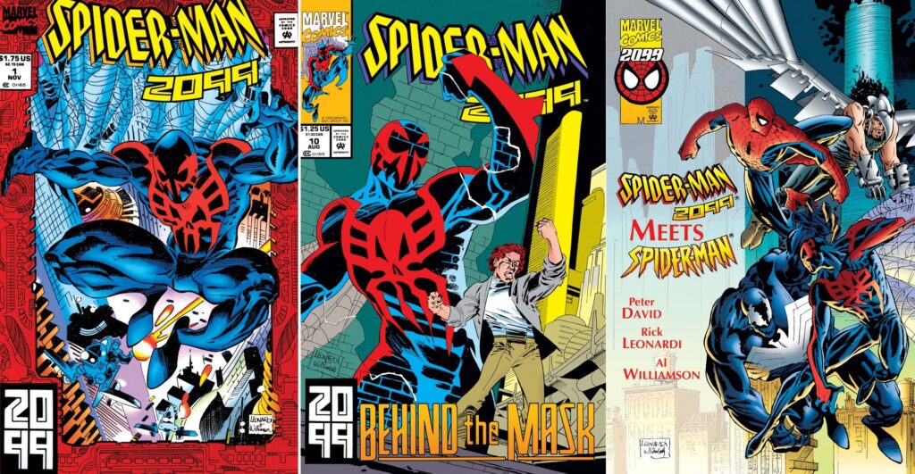 Spider-Man 2099 #1 and #10 and Spider-Man 2099 meets Spider-Man covers