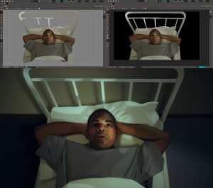 OpenGL view in Harmony Advanced, Render view in Harmony Advanced, and the final render from Born This Way.