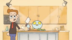 Team What We Are's submission to the 24 Hours contest features a robot assistant in a kitchen wielding a cleaver